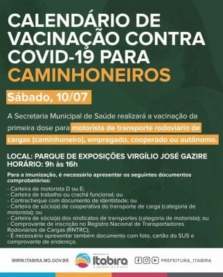 Itabira vacinação