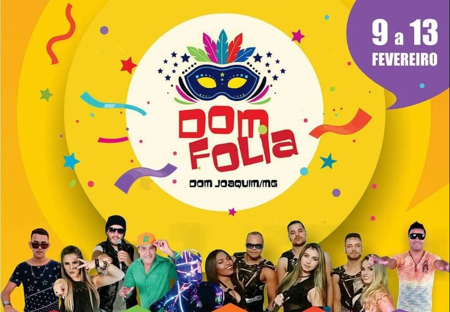 Praça da Matriz e Complexo da Barragem serão palco da folia de Carnaval em Dom Joaquim