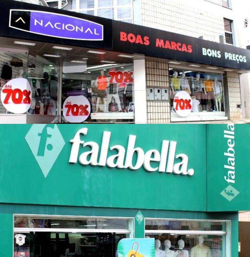 A Nacional e a Falabella com toda a loja em até 70% de desconto