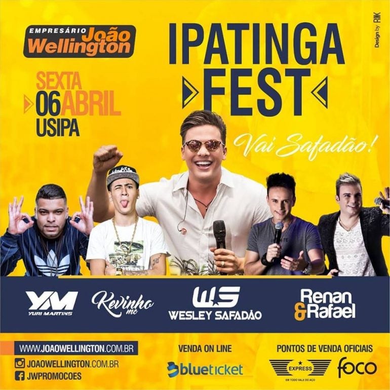 É hoje! Ipatinga Fest reúne Safadão, Kevinho, Yuri Martins e Renan e Rafael