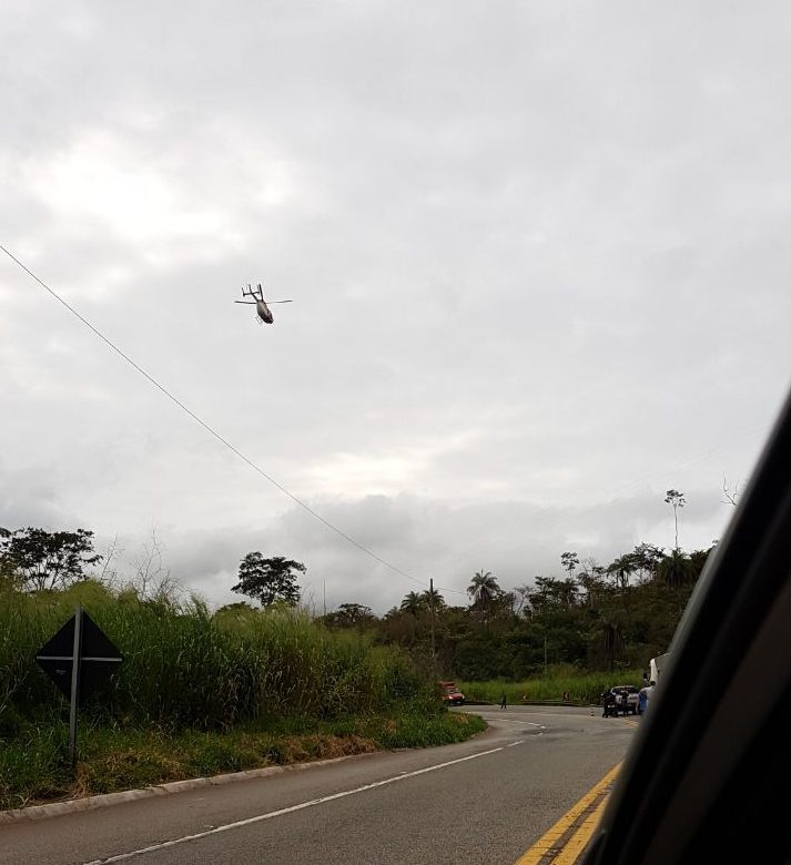 Helicóptero é chamando para socorrer vítima de acidente na BR-381