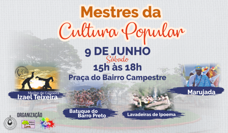 Evento reunirá “mestres da cultura” popular na praça do Campestre