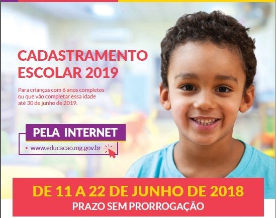 Cadastramento Escolar 2019 começa nesta segunda-feira