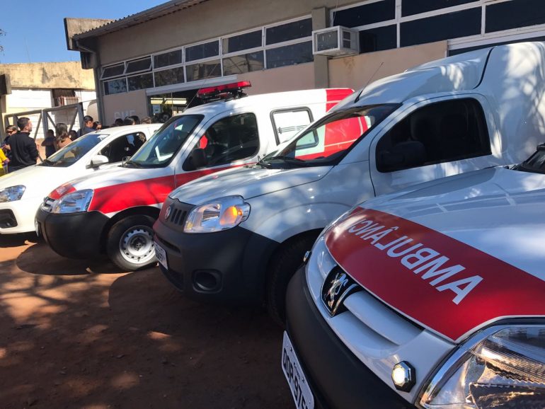 Saúde municipal recebe novas ambulâncias e veículos do Estado e da União