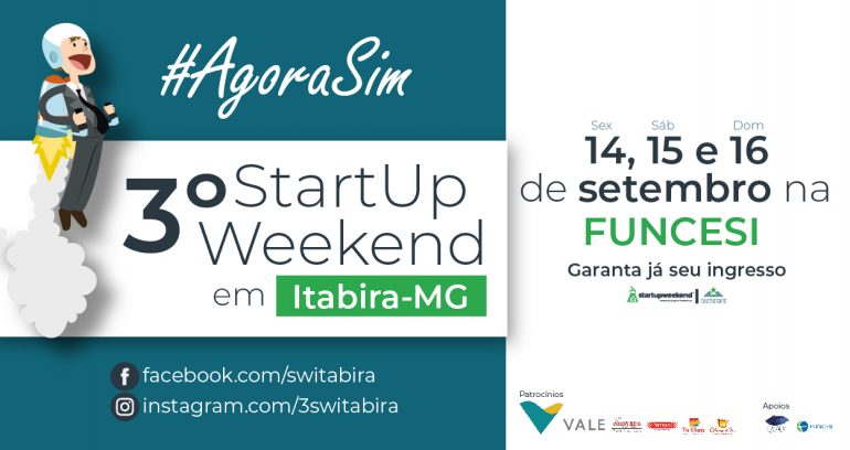 Funcesi recebe 3º Startup Weekend Itabira em setembro; inscrições estão abertas