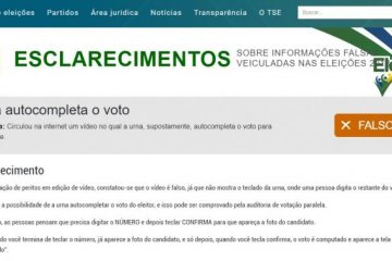 TSE lança página para esclarecer eleitores sobre notícias falsas