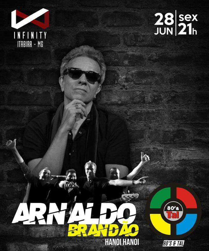 Infinity Club traz show de Arnaldo Brandão do grupo Hanoi Hanoi à Itabira na próxima sexta