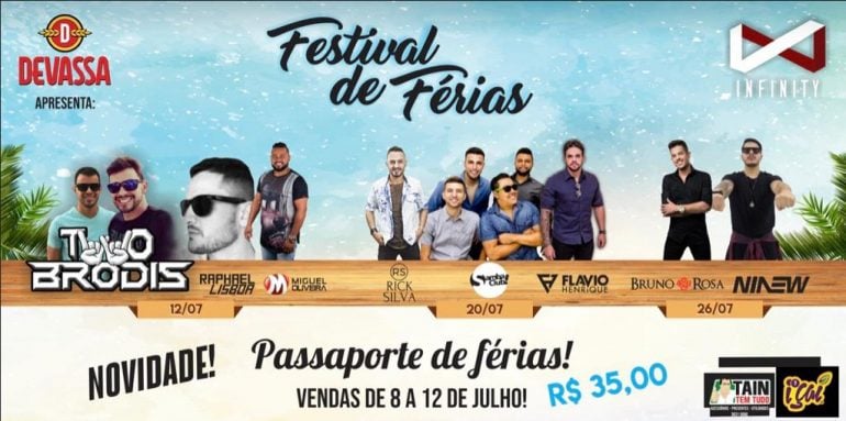 Infinity Club tem programação especial para as férias de julho