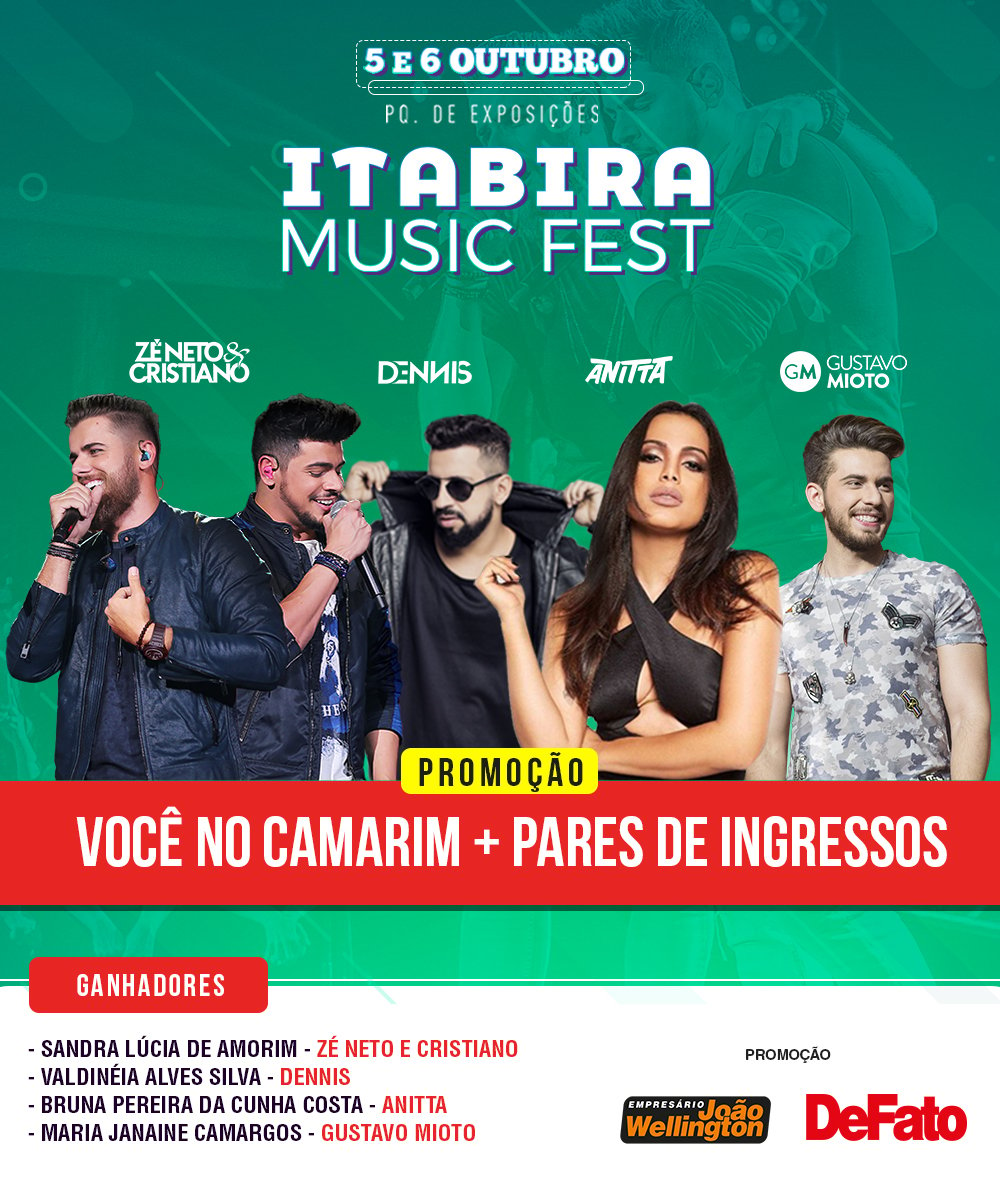 Conheça os ganhadores da promoção ‘Você no Camarim’ do Itabira Music Fest