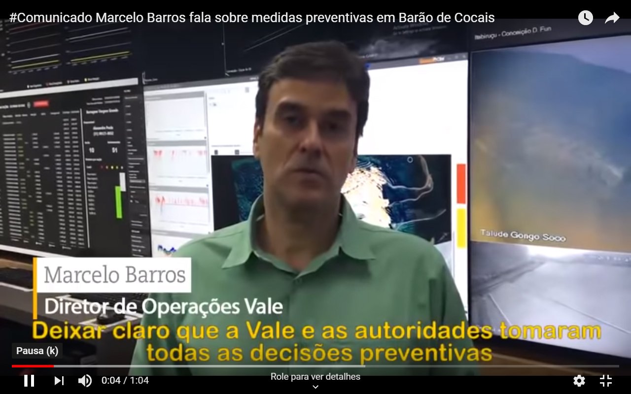 Em novo relatório, Vale agora ameniza risco de talude em Barão de Cocais – Veja vídeo