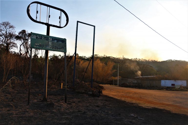 Distrito Industrial de João Monlevade reduzido às cinzas