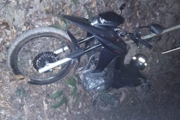 PM encontra moto roubada que foi usada em assalto à Casa Lotérica