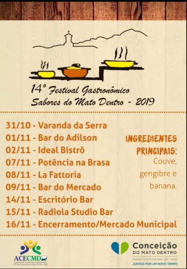 14º Festival Gastronômico Sabores do Mato Dentro 14º Festival Gastronômico Sabores do Mato Dentro