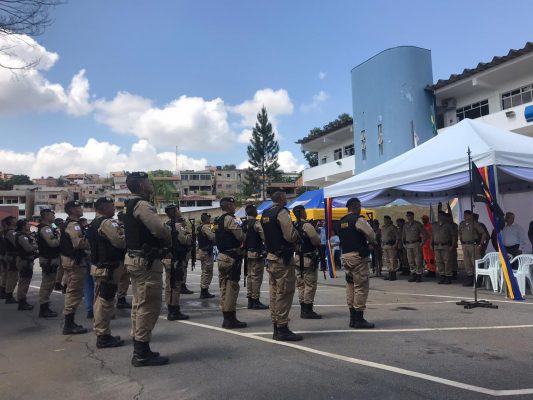 A formatura aconteceu na sede do 26º Batalhão de Polícia Militar de Itabira
