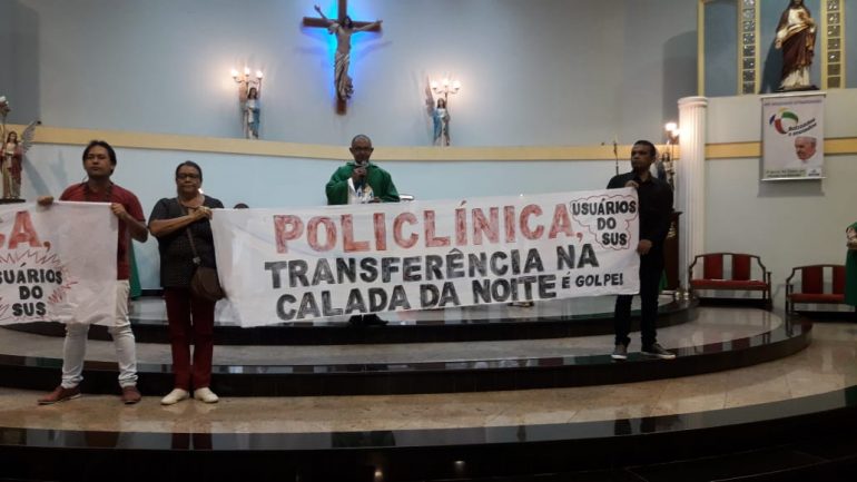Mudança da Policlínica gera manifestação na Igreja Católica em Monlevade