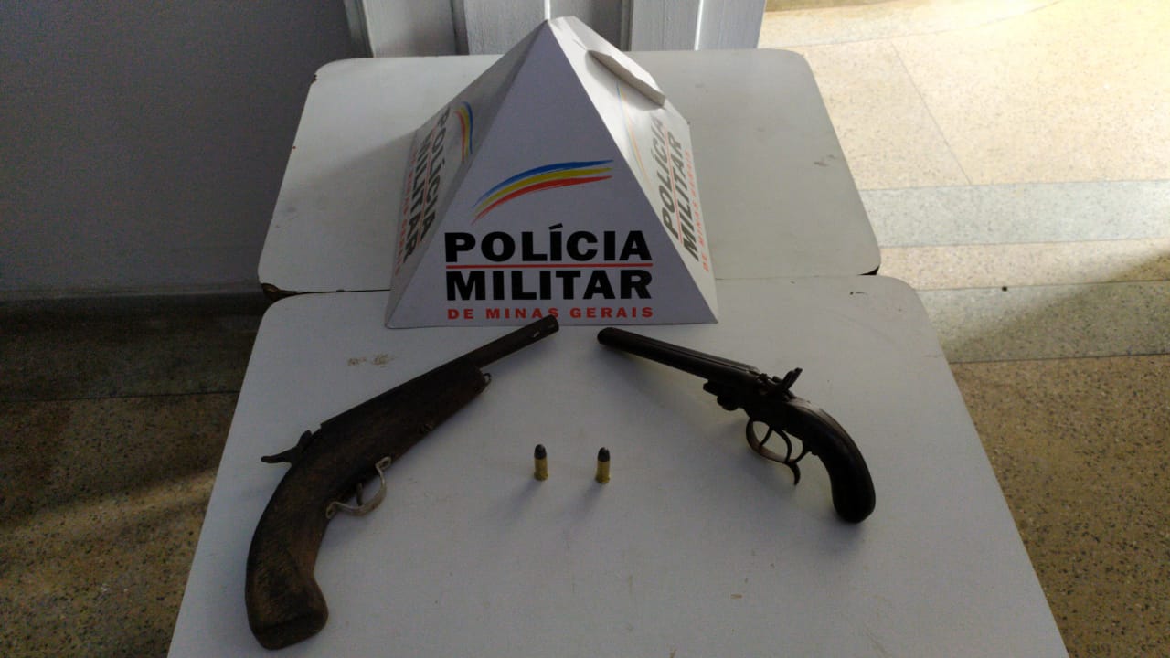 PM apreende duas armas de fogo em Catas Altas