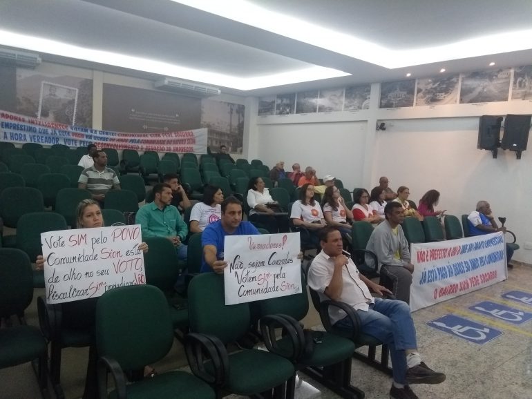 Mais uma reunião com manifestação de moradores do Sion na Câmara de Monlevade