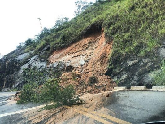 queda de árvores e barreiras