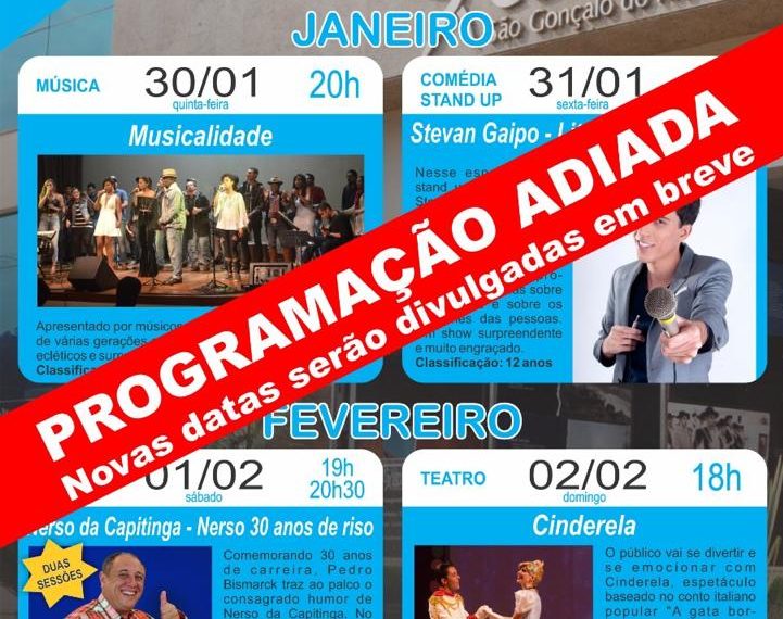 São Gonçalo do Rio Abaixo adia programação da agenda cultural