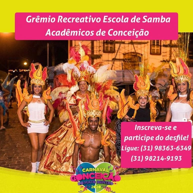 Acadêmicos de Conceição convoca participantes para desfile carnavalesco