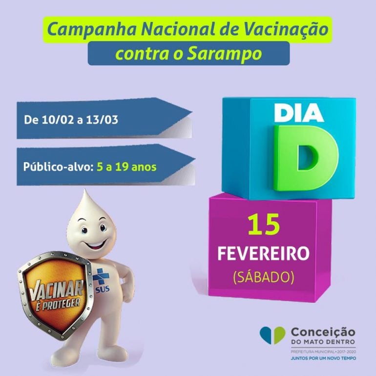 Conceição do Mato Dentro dá início a Campanha de Vacinação contra Sarampo