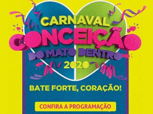 Conceição do Mato Dentro divulga programação de Carnaval