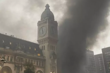 Incêndio atinge estação de trens histórica de Paris