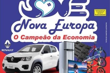 Nova Europa retribui reconhecimento dos itabiranos com sorteio de carro e outros prêmios