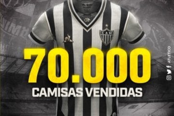 Atlético anuncia venda de 70 mil camisas e se aproxima de meta anunciada por presidente