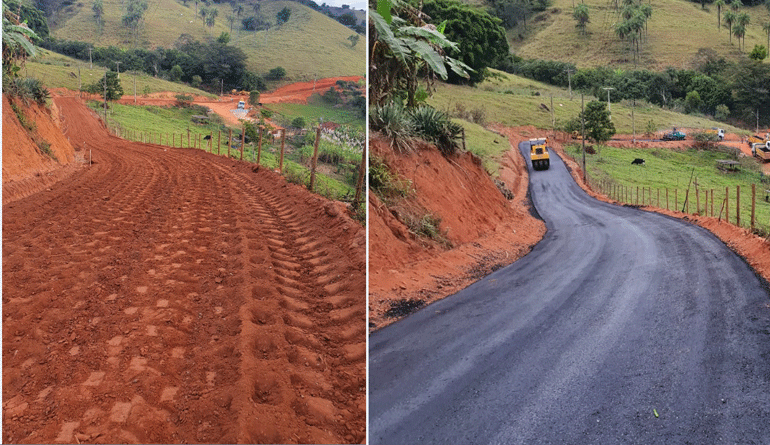 Prefeitura conclui pavimentação em estrada de acesso a comunidade rural em Senhora do Carmo