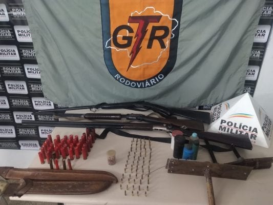 policia-apreende-armas-e-detem-cacador-durante-operacao-na-estrada-do-forninho