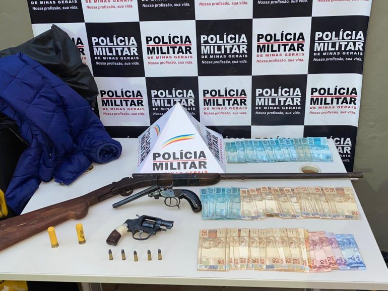 PM apreende quadrilha que praticou roubo à mão armada em Ponte Nova