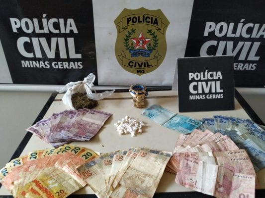 Polícia Civil prende em flagrante jovem de 22 anos com pedras de crack