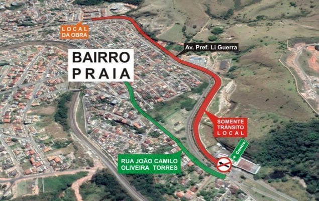 trânsito avenida Prefeito Li Guerra