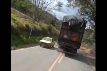 Vídeo mostra imprudência de motoristas na estrada do Forninho