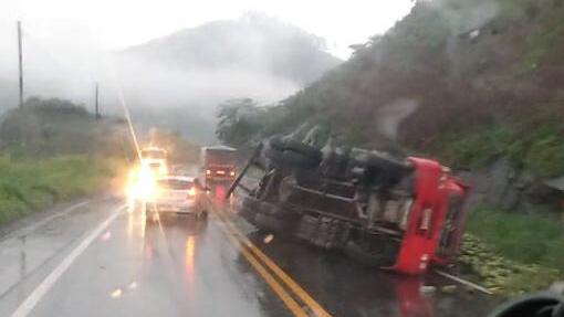 Acidente grave na BR-381 interdita parcialmente o trânsito sentido Vale do Aço