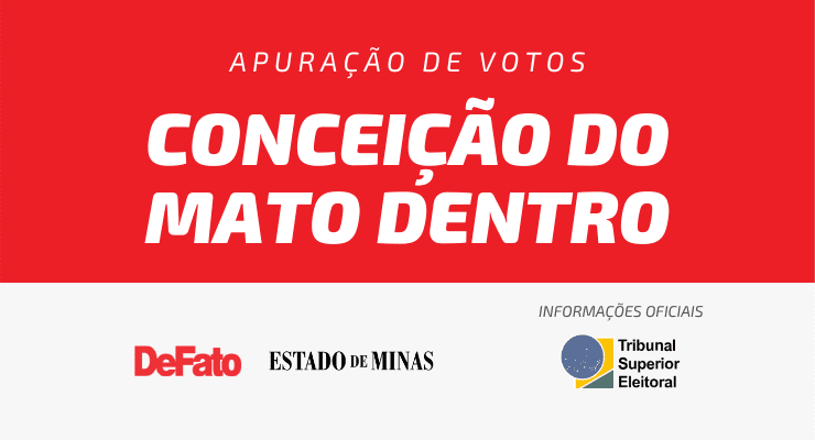 Acompanhe em tempo real a apuração da votação em Conceição do Mato Dentro