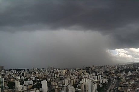 Belo Horizonte pode ter chuva de 30 até 50 milímetros nesta quarta-feira