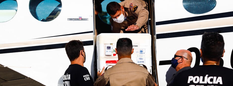 Minas Gerais recebe 315 mil doses de vacinas contra Covid-19