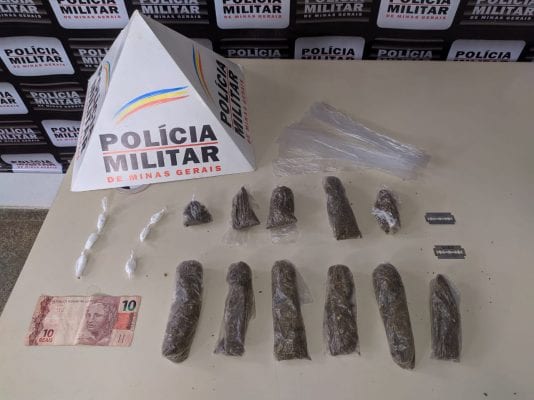 Polícia Militar pende suspeito de traficar diversas drogas em Monlevade