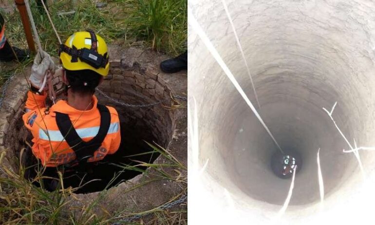 Mulher sai para catar pequi e despenca em cisterna de 20 metros