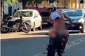 Após pilotar peladão em cidade que faz divisa com MG, motoqueiro pede desculpas