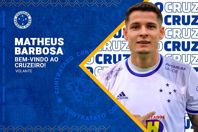 Após ‘spoiler’ do Avaí, Cruzeiro confirma contratação de Matheus Barbosa