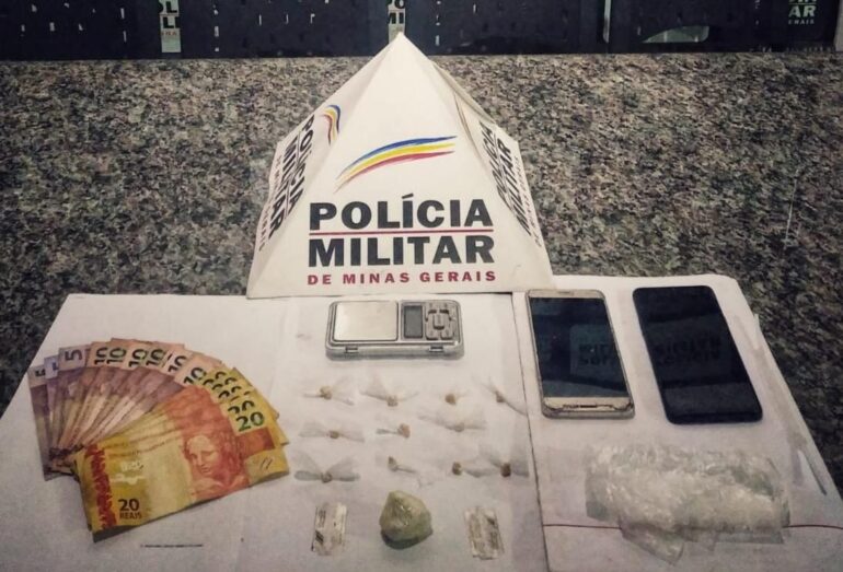 Homem é preso com várias drogas e grande quantia de dinheiro em Coronel Fabriciano