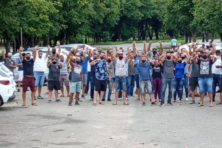 Motoristas de aplicativo realizam manifestação em três cidades do Vale do Aço