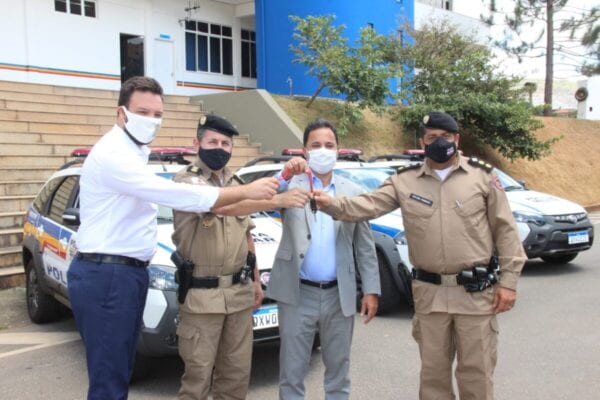 26º Batalhão da Polícia Militar, em Itabira, recebe quatro novas viaturas