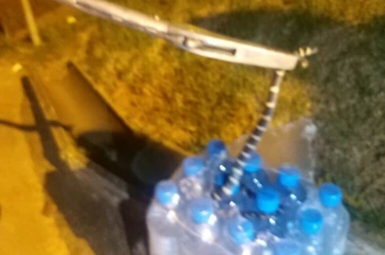 Em meio à manifestação, serpente é encontrada em fardo de garrafas de água