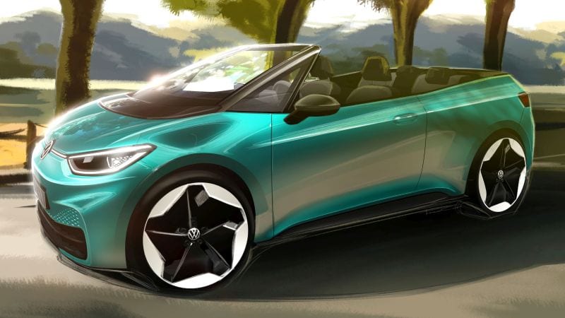 Volkswagen revela desenho do elétrico ID.3 conversível