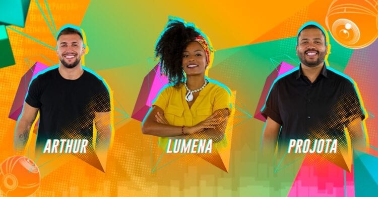 Arthur, Lumena e Projota estão no quinto paredão do BBB21
