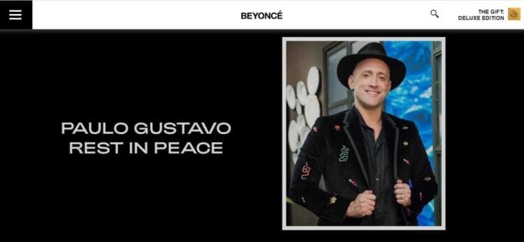 Beyoncé presta homenagem a Paulo Gustavo; famosos lamentam